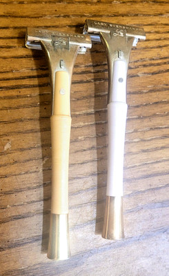 Vintage 1960's Lady Eversharp By Schick Injector Razors --  LOT OF 2