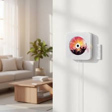 Portable Bluetooth CD Player with FM Radio USB Aux Wall Mountable Speakers