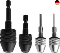 4 StüCk Bohrfutter Set Bohrfutter Adapter 1/4 SechskantschäFte Und 1/8 1/16