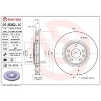 1X Brembo Bremsscheibe Vorderachse Prime Line - Uv Coated FüR Renault