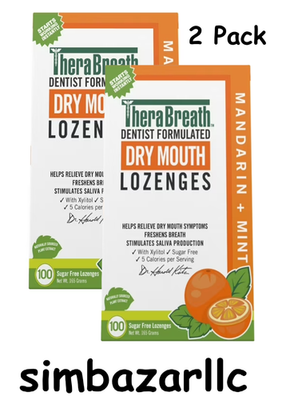 #ad #ad TheraBreath Dry Mouth Mandarin Mint Lozenges 100 count 165 g 2Pack $17.51