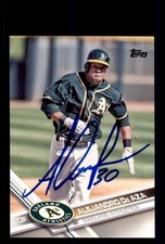 Signed Baseball Card Auto Alejandro De Aza 2017 Topps #460 Oakland Athletics