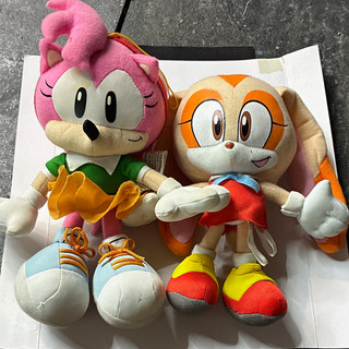 Sonic the Hedgehog Plush Doll Lot of 2 Amy Rose & Cream the Rabbit