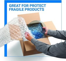 Bubble Cushioning Wrap Rolls, 3/16" x 12" x 72' ft Total [2 Rolls of 36 Feet]