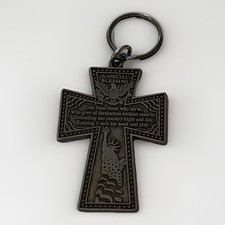 CROSS With SERENITY Prayer KEYCHAIN/Purse Charm