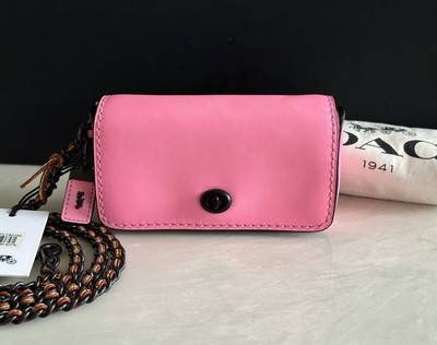 NWT COACH 1941 PINK LEATHER FLORAL DINKIER CROSSBODY 59131 | eBay