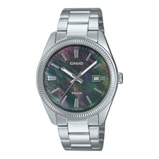 Casio MTP-1302DS-1A Mens 50M WR Watch Stainless Steel mother of pearl New