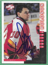 1997-98 Score Hockey *SIGNED* ~ Card#38 ~ Dwayne Roloson ~ Flames