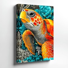 Wall Art Sea Turtle Ocean Animal Watercolor Nursery Coastal Kids Artwork Print
