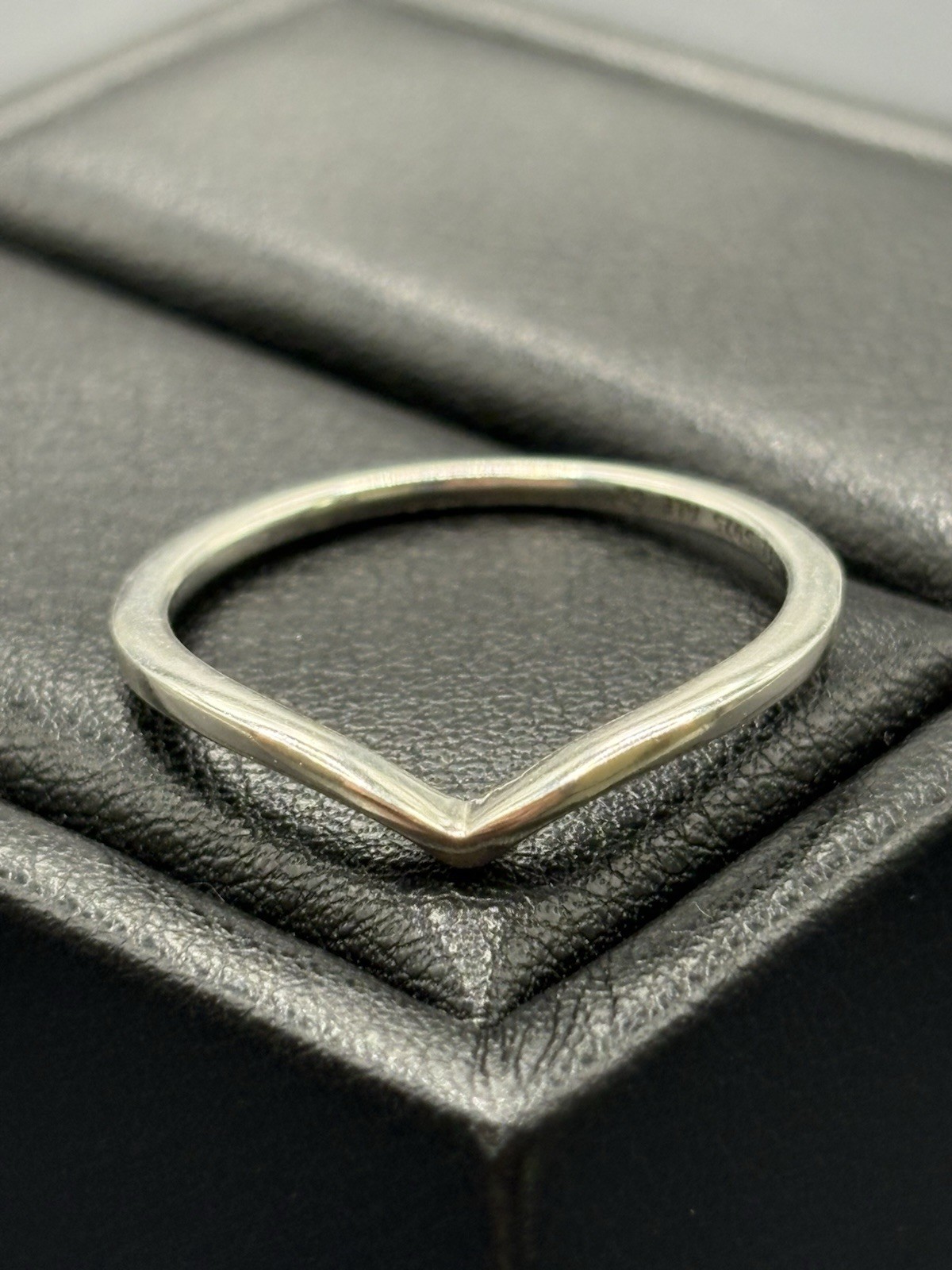 Pandora Sterling Silver Chevron Stack Ring Size 1… - image 1