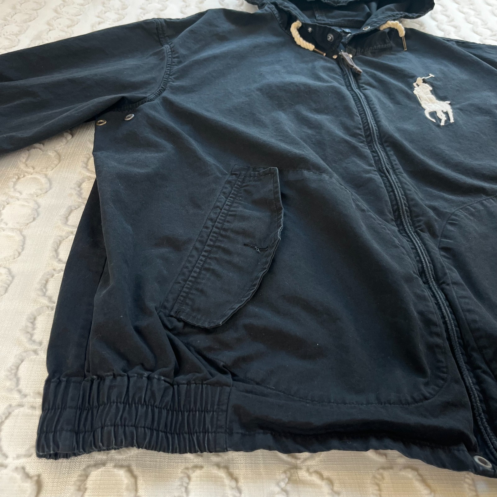 Polo by Ralph Lauren Giacca Uomo XL Nera Full Zip Yacht Club Vela Big Pony