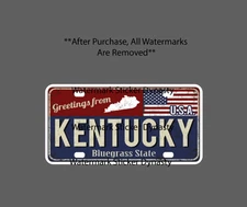 Kentucky License Plate Sticker Waterproof Decal Travel Bluegrass State Gift NEW
