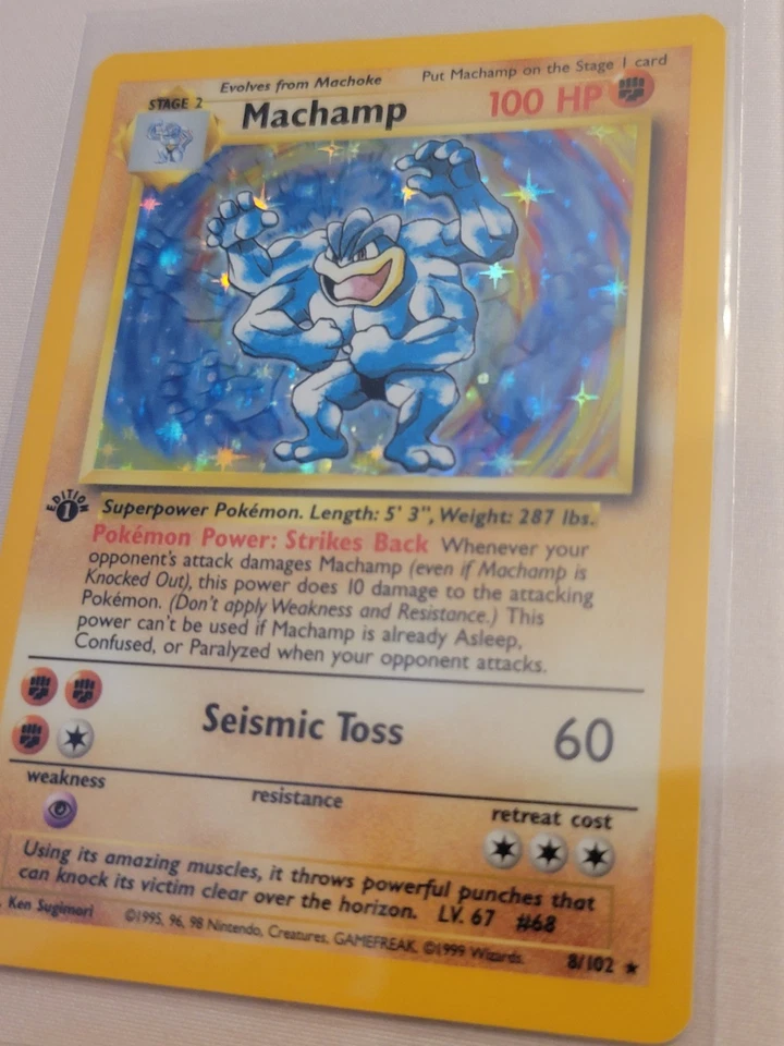 Machamp - Pokemon Base Set 2 2-Player Starter Set  First Edition #8 - Near Mint - Image 3 of 4