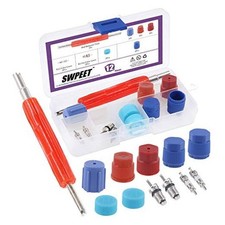 12Pcs R12 / R134a Valve Cores with Valve Cap and Valve Air Conditioning