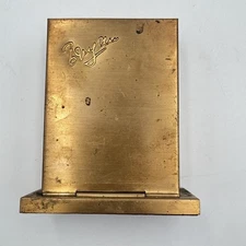 Vintage Great Lady Perfume By Evyan in Gold Tone Metal Hinged Box 1940s