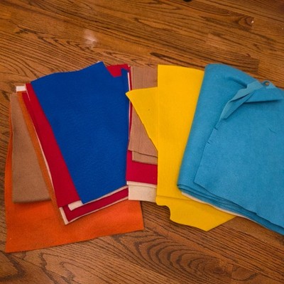 Kunin Classic Felt Sheets Lot Multi Color 9x12 Recycled Craft Fabric Remnants