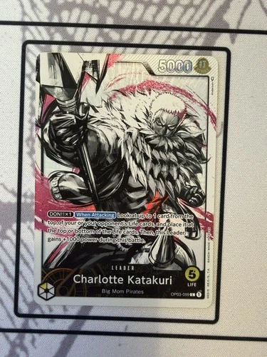 One Piece TCG Card Charlotte Katakuri Leader Alt Art OP03-099