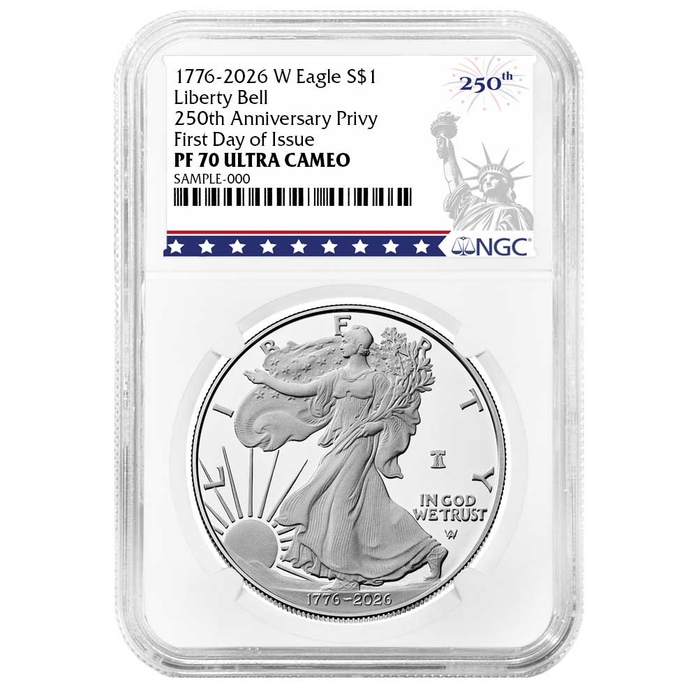 Presale - 2026-W Proof $1 American Silver Eagle NGC PF70UC FDI 250th Liberty
