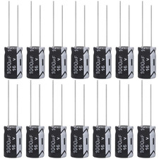 1000Uf 16V 10X17Mm Electrolytic Capacitor 1000 UF MFD 16 Volt 0.39X0.67In Alumin