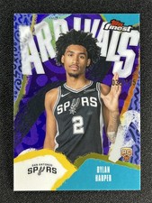 2025-26 Topps Finest Dylan Harper #A-2 Purple Arrivals Rookie RC Spurs /125