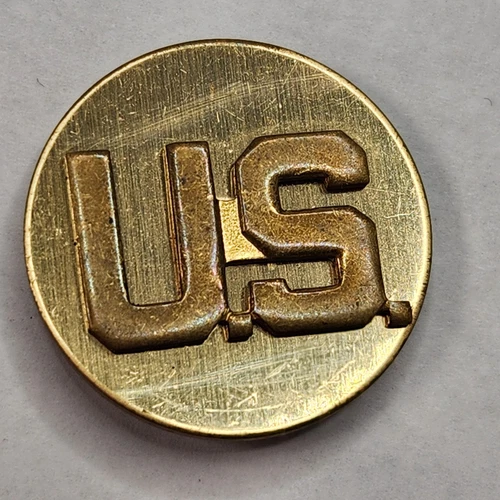 Vintage US Army WWII Military 1 inch Uniform Collar Lapel Pin