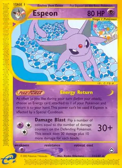 Espeon - 11/147 - Pokemon Aquapolis Non-Holo Card NM