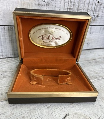 AS-IS Vintage PAUL MONET Watch Wrist Watch Presentation Box Only No Watch RARE