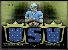DREW STANTON 2007 TOPPS TRIPLE THREADS **GOLD** GAME JERSEY  /9 !! 🔥🔥 LIONS