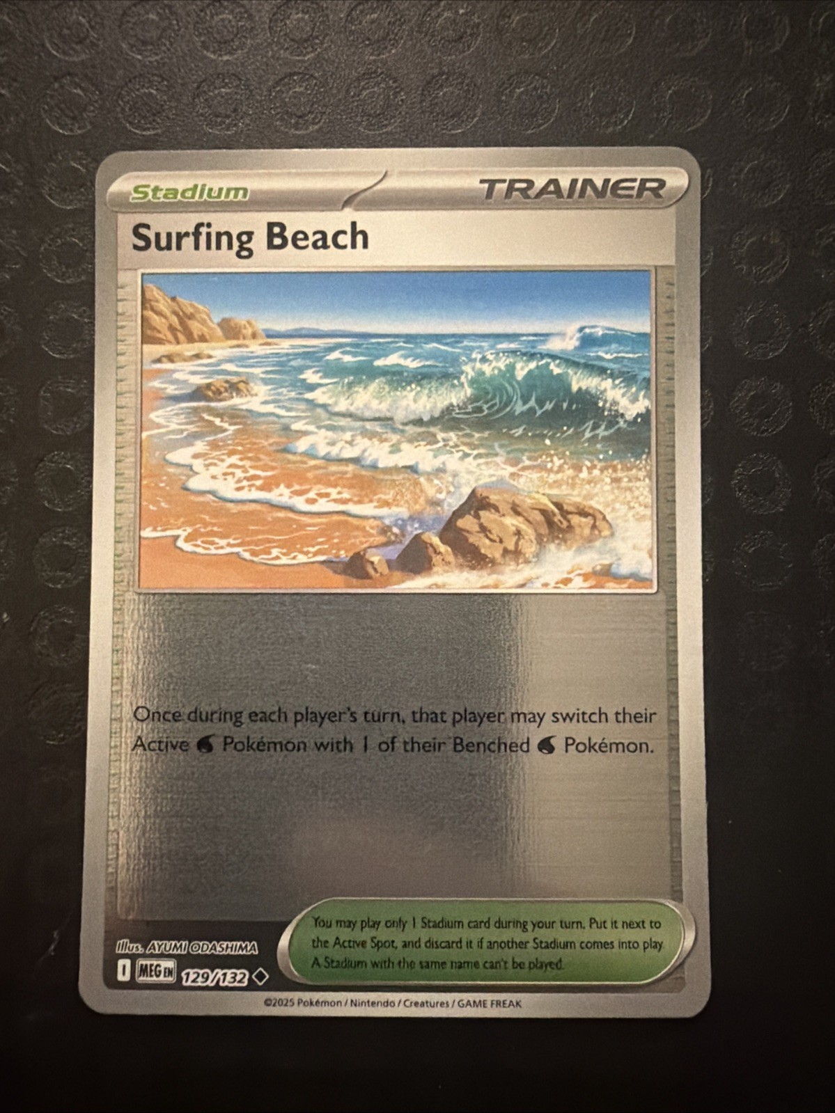 Surfing Beach 129/132 Reverse Holo Mega Evolution Pokémon TCG Card T03
