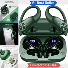 Wireless Earbuds 80hrs Playtime Bluetooth 5.3 IPX7 Waterproof Earhook Sports