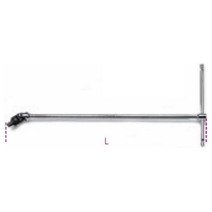 BETA Chiave a t con Maschio Esagonale Snodato Acciaio Cromato - uni 6742 din 311