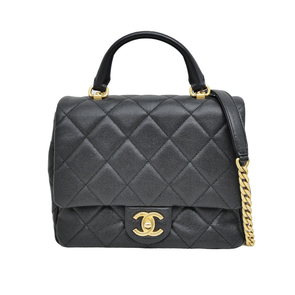 Chanel Top Handle AS3871 Black Shoulder Bag GD Hardware 740525