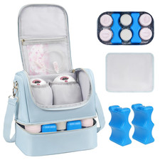 Wearable Breast Pump Bag with Cooler Compartment Fits for Willow/Eufy/Elvie/Momc