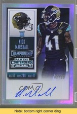 2015 Contenders Rookie Championship Ticket 2/99 Nick Marshall #264 Auto READ x0u