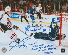 Jeremy Roenick & Felix Potvin Dual Signed Inscribed 