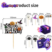 Tortendeko Halloween 17 StüCk Cupcake Toppers Geister Fledermaus Deko Party