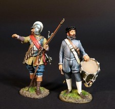 JT-01 - Officer and Drummer, Virginia - Conquest of America - John Jenkins