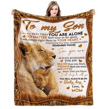 Soft Fleece Throw Blanket 80x60 Inch Son From Mom Birthday Graduation