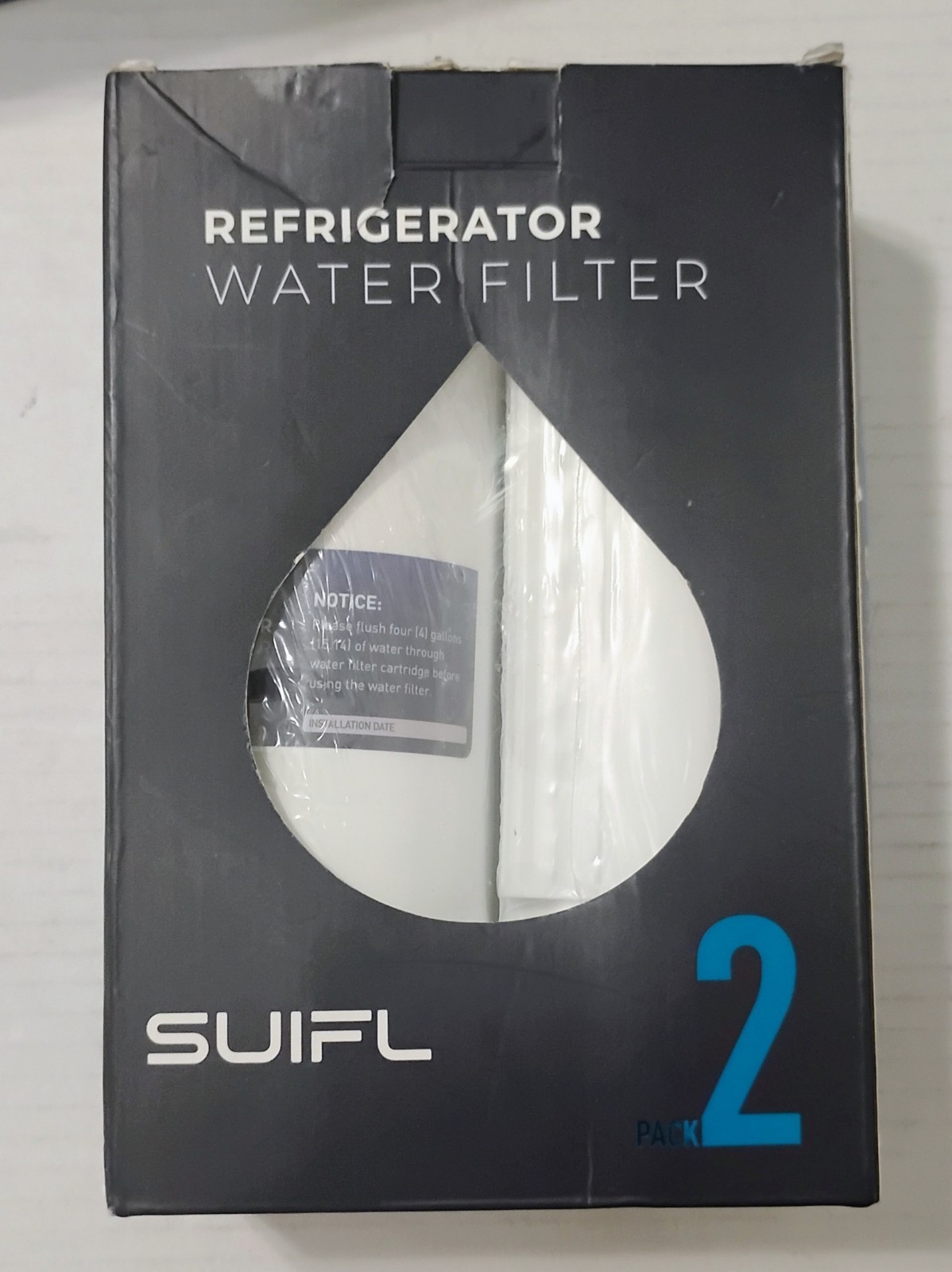 SUIFL SF-03 Water Filter 2-Pack EDRARXD1, Fits Filter A, EDRARXD1, EDRARXD1B NEW
