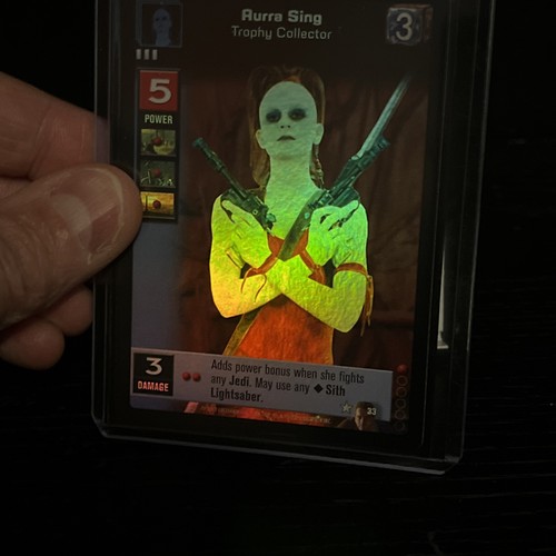 Young Jedi CCG Reflections Foil 33 AURRA SING TROPHY COLECCIONISTA COMO NUEVO línea de lámina - Imagen 2 de 2