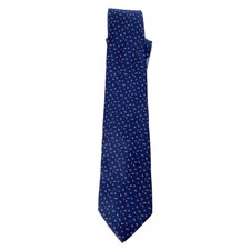 FERRAGAMO Silk Tie Necktie Blue Floral Italy Very Good