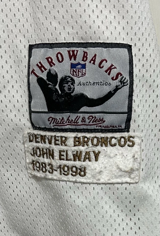 Camiseta deportiva 100 % auténtica John Elway Mitchell & Ness 1983-98 Denver Broncos 54 XL Foto 2 de 4