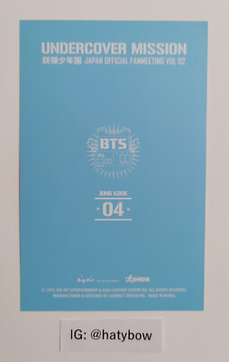 BTS Jungkook OFFICIAL Japan Fanmeeting Vol.2 Undercover Mission no