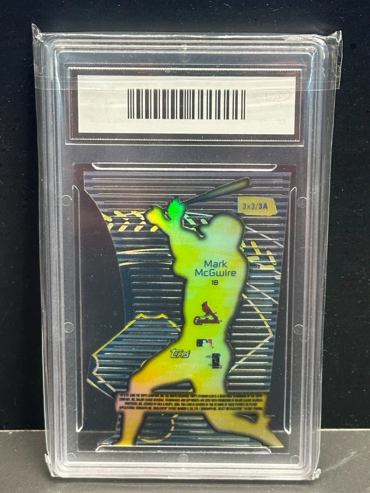 Mark McGwire 2000 Topps Stadium Club 3x3 Illuminator Die-Cut #3A GMA 10 GEM MT - Image 2 of 2