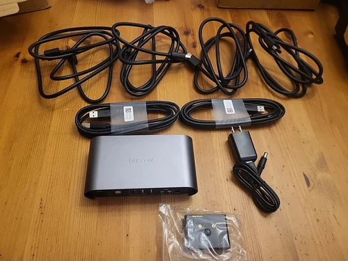 Terived TDH-24 2 Computer 4 Monitors (2HDMI 2DP) MST KVM Switch 4K 60Hz
