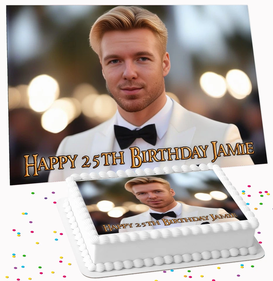 YOUR OWN PHOTO PERSONALISED ICING EDIBLE COSTCO CAKE TOPPER PC-977