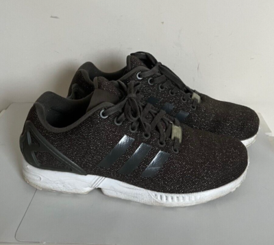 ADIDAS Womens Charcoal Metallic ZX Flux Torsion Sneakers