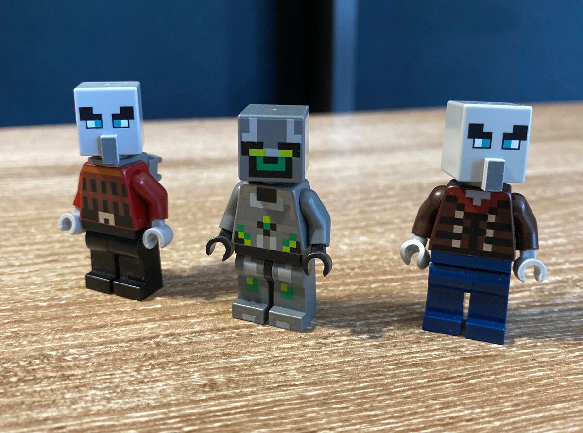 Real LEGO Minecraft Skull Arena Player One, Minecraft Skin 5, And Steve  Minifigs