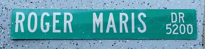 Roger Maris Drive Actual Street Sign 6  x 36  Great Patina Man Cave Bar Decor