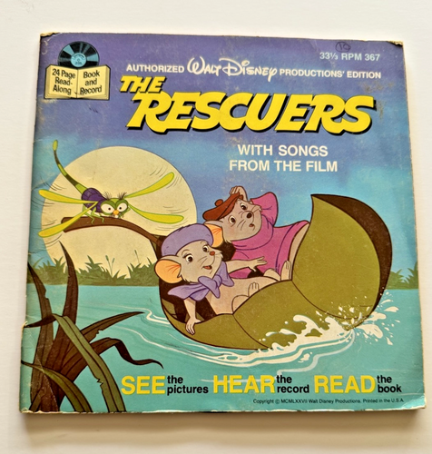 Vintage 1967 The Rescuers Book and 33½ RPM Record From Walt Disney Prod ...
